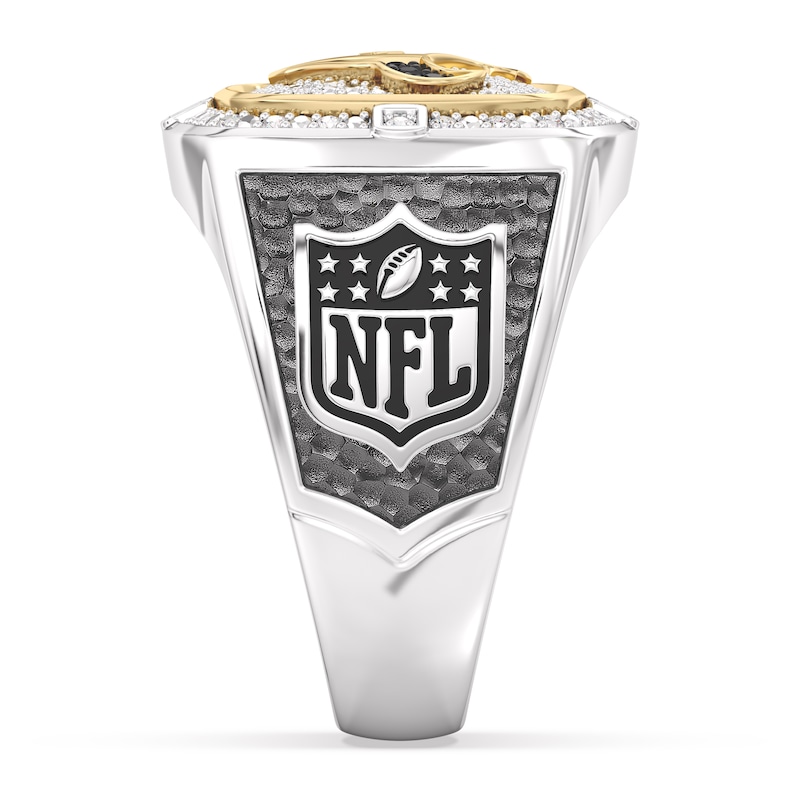 Main Image 3 of True Fans Houston Texans Championship Ring Sterling Silver & 10K Yellow Gold Ring