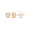 Thumbnail Image 1 of KAY Lab-Grown Diamonds Round-Cut Bezel-Set Solitaire Stud Earrings 1 ct tw 14K Yellow Gold (F/SI2)