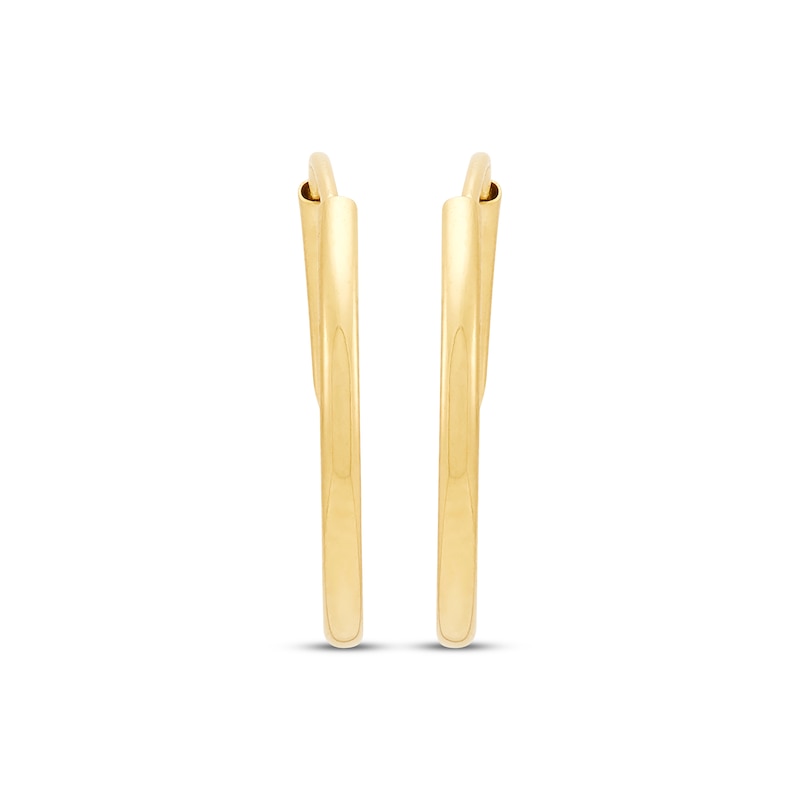 Main Image 2 of Polished Endless Hoop Earrings 14K Yellow Gold 13mm