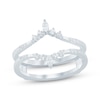 Thumbnail Image 1 of Now + Forever Marquise & Round-Cut Diamond Chevron Enhancer Ring 1/4 ct tw 14K White Gold