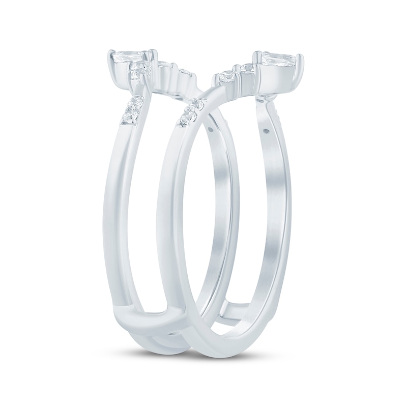 Main Image 2 of Now + Forever Marquise & Round-Cut Diamond Chevron Enhancer Ring 1/4 ct tw 14K White Gold