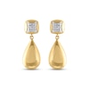 Thumbnail Image 2 of Multi-Diamond Teardrop Dangle Earrings 1/20 ct tw 10K Yellow Gold