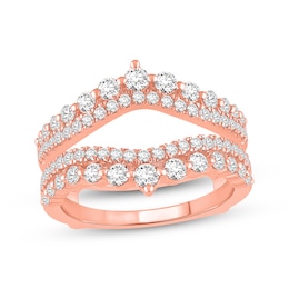 Now + Forever Diamond Contour Enhancer Ring 1 ct tw 14K Rose Gold