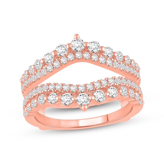 Now + Forever Diamond Contour Enhancer Ring 1 ct tw 14K Rose Gold