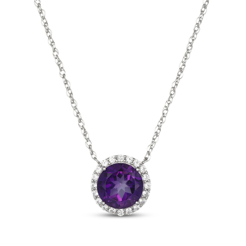 Main Image 2 of Amethyst & White Lab-Created Sapphire Gift Set Sterling Silver