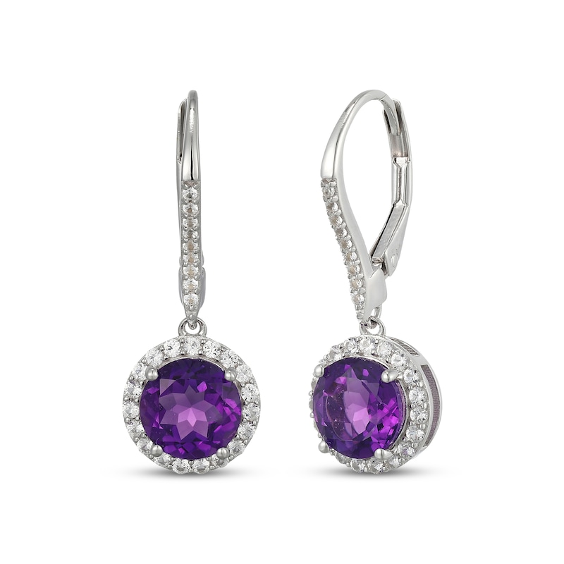 Main Image 4 of Amethyst & White Lab-Created Sapphire Gift Set Sterling Silver