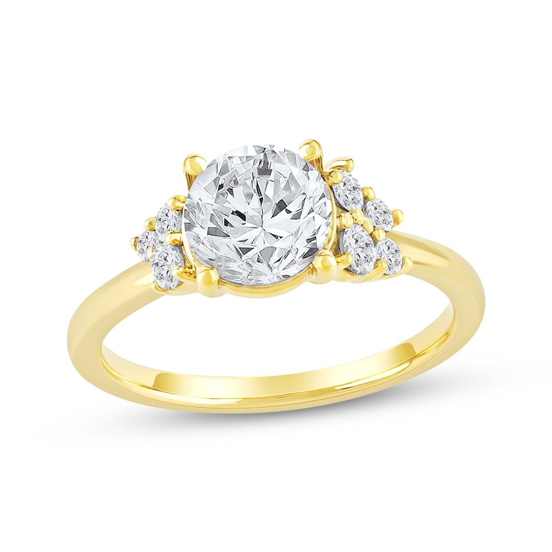 Main Image 1 of Now + Forever Lab-Grown Diamonds Round-Cut Engagement Ring 1-3/4 ct tw 14K Yellow Gold