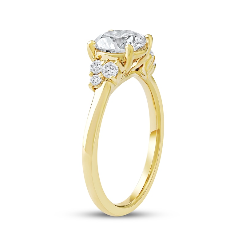 Main Image 2 of Now + Forever Lab-Grown Diamonds Round-Cut Engagement Ring 1-3/4 ct tw 14K Yellow Gold