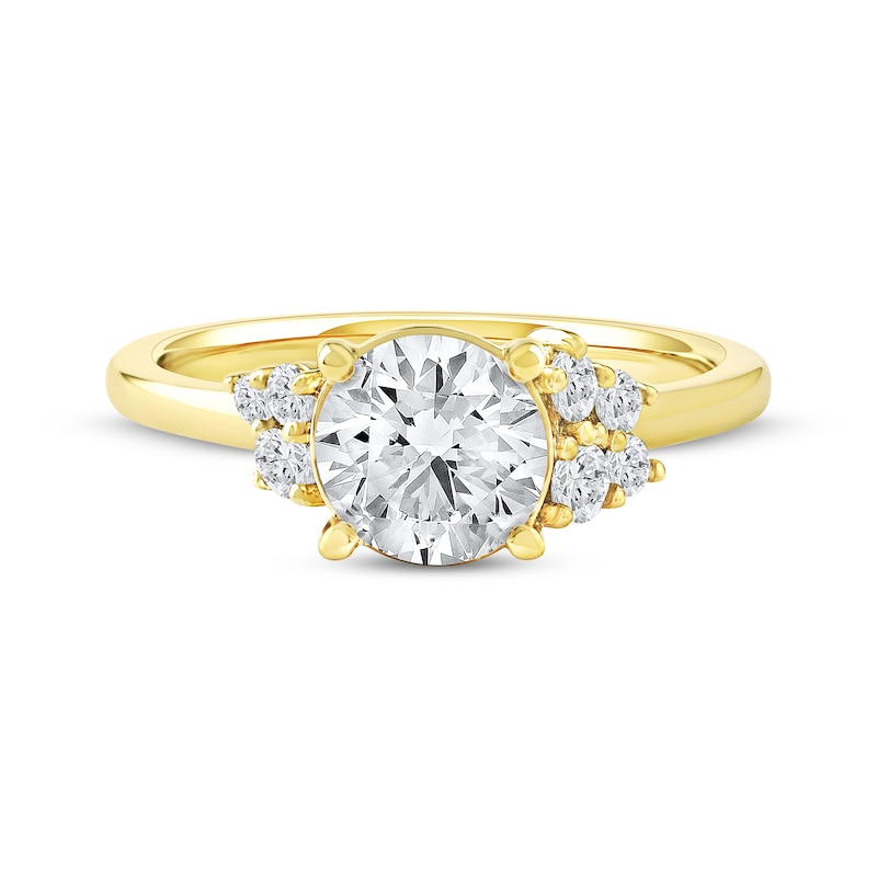 Main Image 3 of Now + Forever Lab-Grown Diamonds Round-Cut Engagement Ring 1-3/4 ct tw 14K Yellow Gold