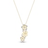 Thumbnail Image 1 of Diamond Flower Trio Drop Necklace 1/4 ct tw 10K Yellow Gold 18"