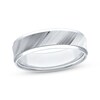 Thumbnail Image 1 of Now + Forever Men's Grooved Wedding Band 10K White Gold 6mm