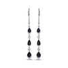 Thumbnail Image 2 of Pear-Shaped Blue Sapphire & Diamond Drop Earrings 1/4 ct tw 10K White Gold