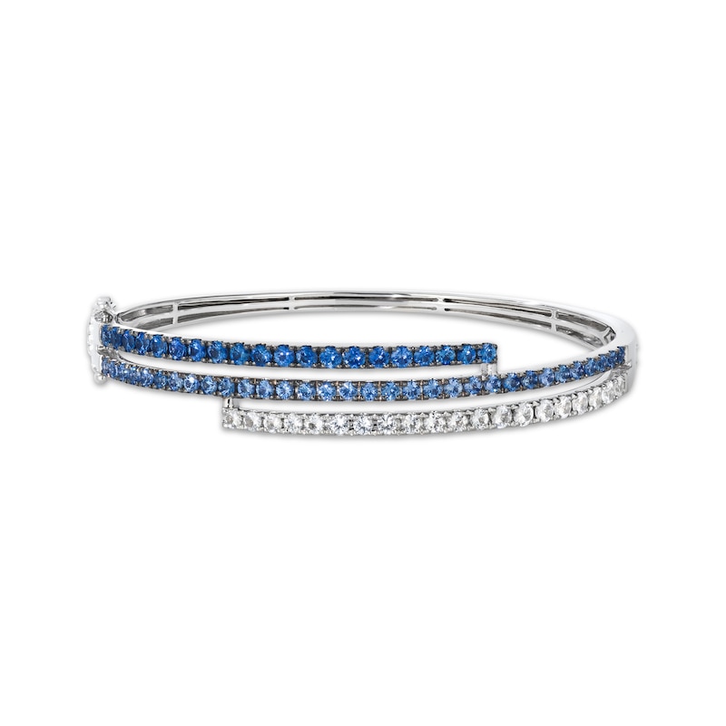 Main Image 1 of Le Vian Good Karma Denim Ombré® Bypass Bangle Bracelet 14K Vanilla Gold 6.25&quot;