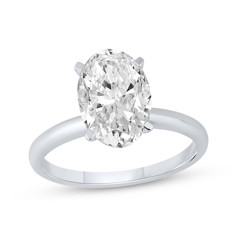 Main Image 1 of Now + Forever Oval-Cut Lab-Grown Diamond Solitaire Engagement Ring 2-1/2 ct tw 14K White Gold (I/SI2)