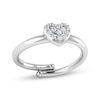 Thumbnail Image 1 of Multi-Diamond Heart Fashion Ring 1/10 ct tw Sterling Silver