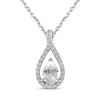Thumbnail Image 2 of Pear-Shaped White Lab-Created Sapphire Gift Set Sterling Silver
