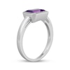 Thumbnail Image 2 of STUDIO BY KAY Emerald-Cut Amethyst Bezel-Set Solitaire Ring Sterling Silver