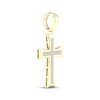 Thumbnail Image 2 of STUDIO BY KAY Men's Lab-Grown Diamond Pavé Flared Cross Charm 1/2 ct tw 24K Yellow Gold Vermeil Sterling Silver