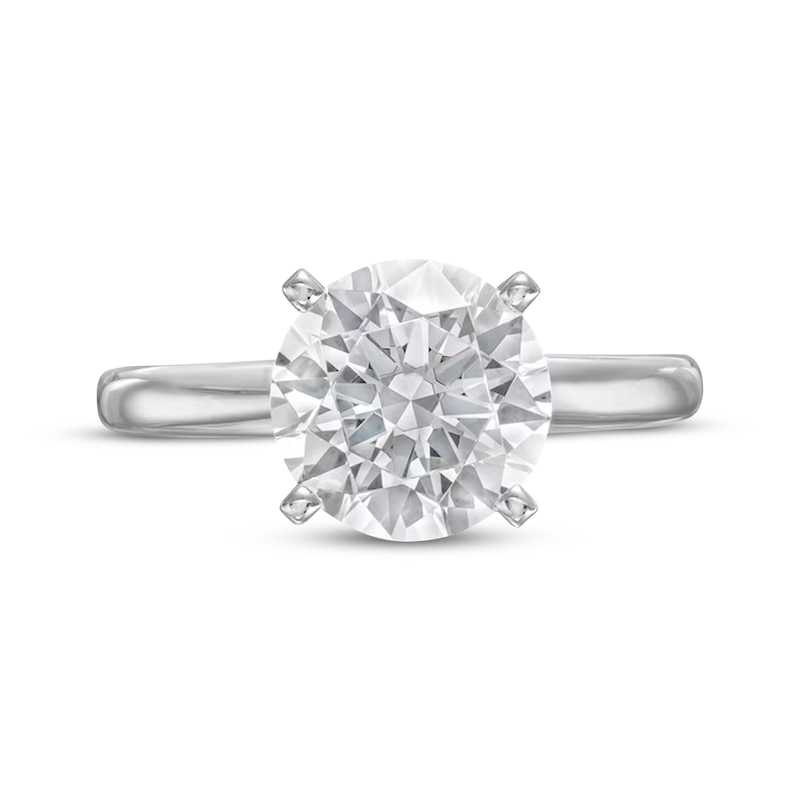 Main Image 3 of Lab-Grown Diamonds Round-Cut Solitaire Engagement Ring 3 ct tw 14K White Gold (F/SI2)