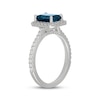 Thumbnail Image 2 of Neil Lane Radiant-Cut London Blue Topaz & Diamond Halo Engagement Ring 1/2 ct tw 14K White Gold