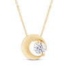 Thumbnail Image 1 of STUDIO BY KAY Round-Cut Lab-Grown Diamond Solitaire Necklace 1/4 ct tw 24K Yellow Gold Vermeil Sterling Silver 18" (F/SI2)