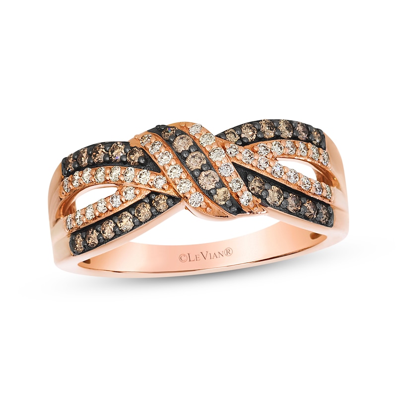 Main Image 1 of Le Vian Diamond Knot Ring 1/2 ct tw 14K Strawberry Gold