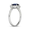Thumbnail Image 2 of Pear-Shaped Blue Lab-Created Sapphire & White Lab-Created Sapphire Ring Sterling Silver