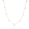 Thumbnail Image 1 of STUDIO BY KAY Lab-Grown Diamond Dangle Station Necklace 1/3 ct tw 24K Yellow Gold Vermeil Sterling Silver 18"