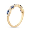 Thumbnail Image 2 of Now + Forever Marquise-Cut Blue Sapphire & Diamond Anniversary Ring 1/4 ct tw 10K Yellow Gold