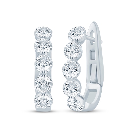 KAY Lab-Grown Diamonds Hoop Earrings 2 ct tw 10K White Gold