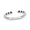 Thumbnail Image 1 of Neil Lane Black Diamond Open-Shank Anniversary Ring 1/10 ct tw 14K White Gold
