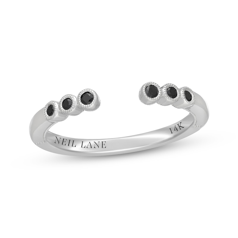 Main Image 1 of Neil Lane Black Diamond Open-Shank Anniversary Ring 1/10 ct tw 14K White Gold