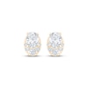 Thumbnail Image 2 of KAY Lab-Grown Diamonds Oval & Round-Cut Earrings 1 ct tw 10K Yellow Gold