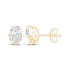Thumbnail Image 3 of KAY Lab-Grown Diamonds Oval & Round-Cut Earrings 1 ct tw 10K Yellow Gold