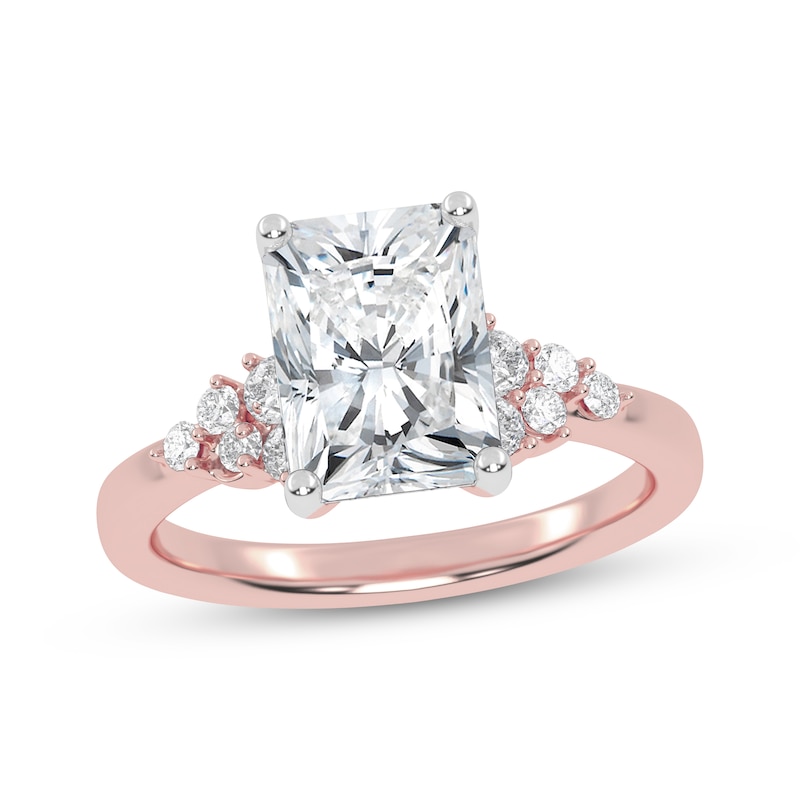 Main Image 1 of Now + Forever Lab-Grown Diamonds Radiant-Cut Engagement Ring 2-1/4 ct tw 14K Rose Gold