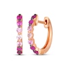 Thumbnail Image 1 of Le Vian Strawberry Ombré Sapphire Hoop Earrings 14K Strawberry Gold