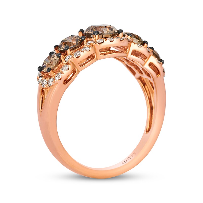 Main Image 2 of Le Vian Vault Diamond Graduated Five-Stone Ring 2 ct tw 14K Strawberry Gold