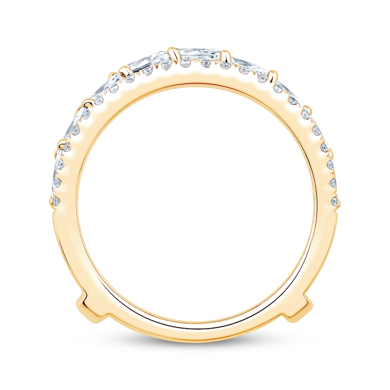Main Image 2 of Now + Forever Lab-Grown Diamonds Marquise & Round-Cut Enhancer Ring 1 ct tw 14K Yellow Gold