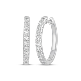 KAY Signature Collection Lab-Grown Diamond Hoop Earrings 1/2 ct tw 10K White Gold