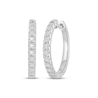 KAY Signature Collection Lab-Grown Diamond Hoop Earrings 1/2 ct tw 10K White Gold