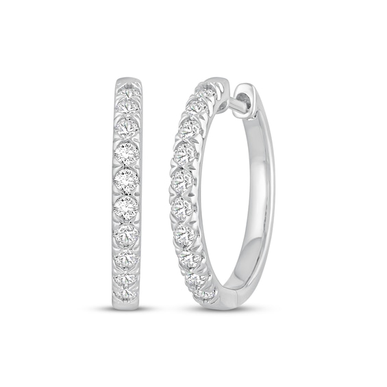 KAY Signature Collection Lab-Grown Diamond Hoop Earrings 1/2 ct tw 10K White Gold