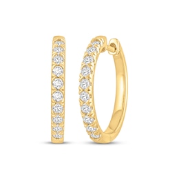 KAY Signature Collection Lab-Grown Diamond Hoop Earrings 1/2 ct tw 10K Yellow Gold