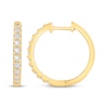 Thumbnail Image 3 of KAY Signature Collection Lab-Grown Diamond Hoop Earrings 1/2 ct tw 10K Yellow Gold