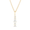 Thumbnail Image 1 of STUDIO BY KAY Lab-Grown Diamond Drop Necklace 1/4 ct tw 24K Yellow Gold Vermeil Sterling Silver 18"