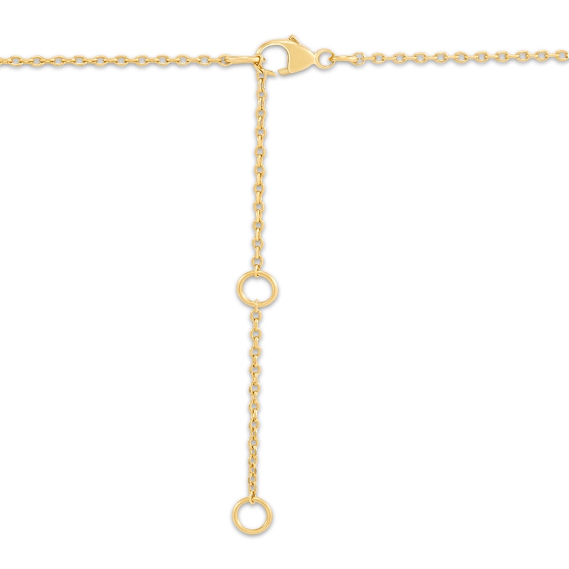 Main Image 4 of STUDIO BY KAY Lab-Grown Diamond Drop Necklace 1/4 ct tw 24K Yellow Gold Vermeil Sterling Silver 18"