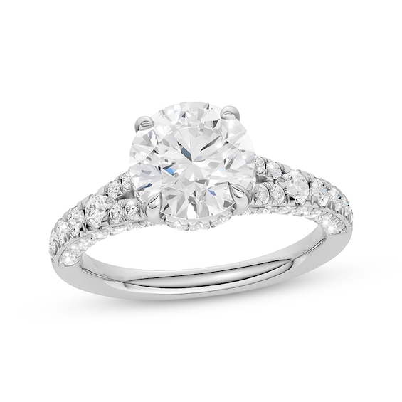 Now + Forever Lab-Grown Diamonds Certified Round-Cut Engagement Ring 2-3/4 ct tw 14K White Gold