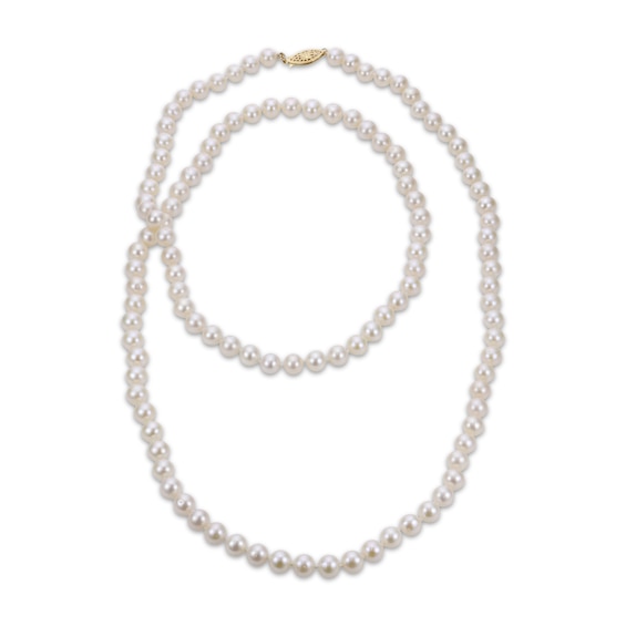 Cultured Pearl Strand 14K Yellow Gold 36"