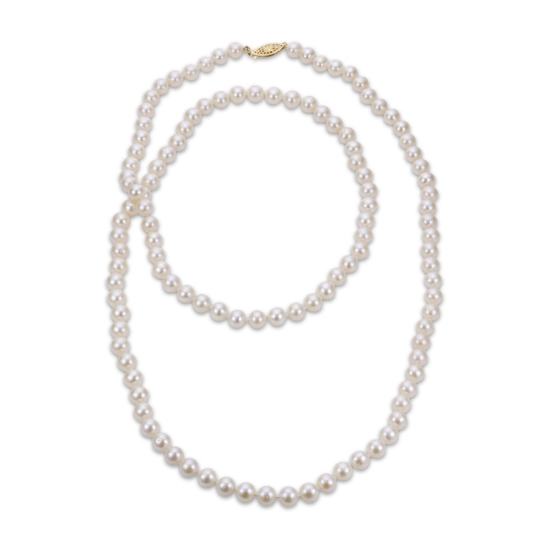 Main Image 1 of Cultured Pearl Strand 14K Yellow Gold 36"