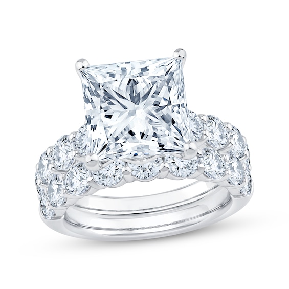 Now + Forever Lab-Grown Diamonds Certified Princess-Cut Bridal Set 8 ct tw 14K White Gold