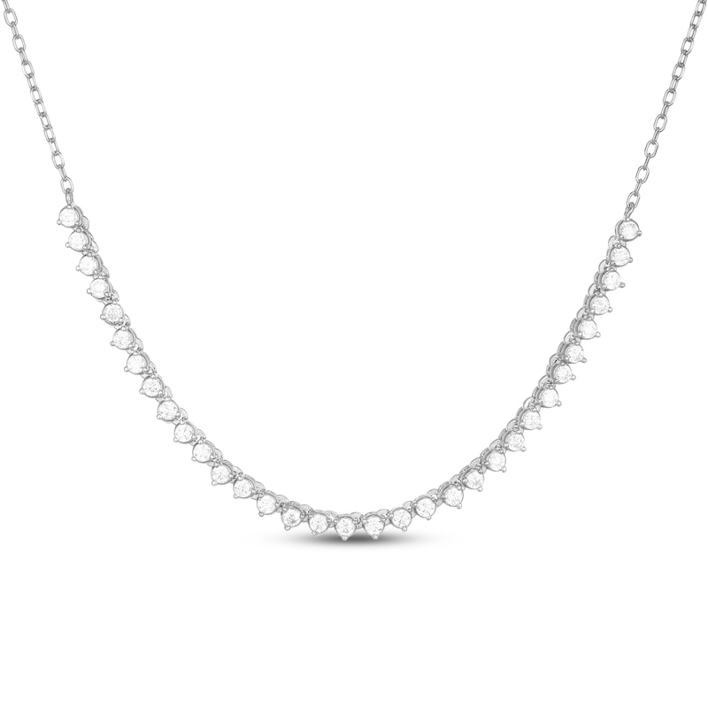 Main Image 1 of Rocksbox The Everyday Lab-Grown Diamond Half Tennis Necklace 1/2 ct tw Sterling Silver 19"